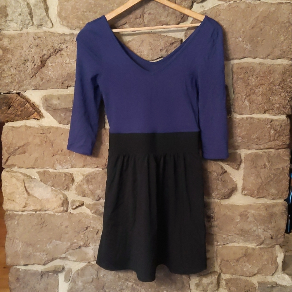 Black and purple dress